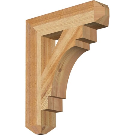 Merced Craftsman Rough Sawn Bracket, Western Red Cedar, 4"W x 18"D x 22"H